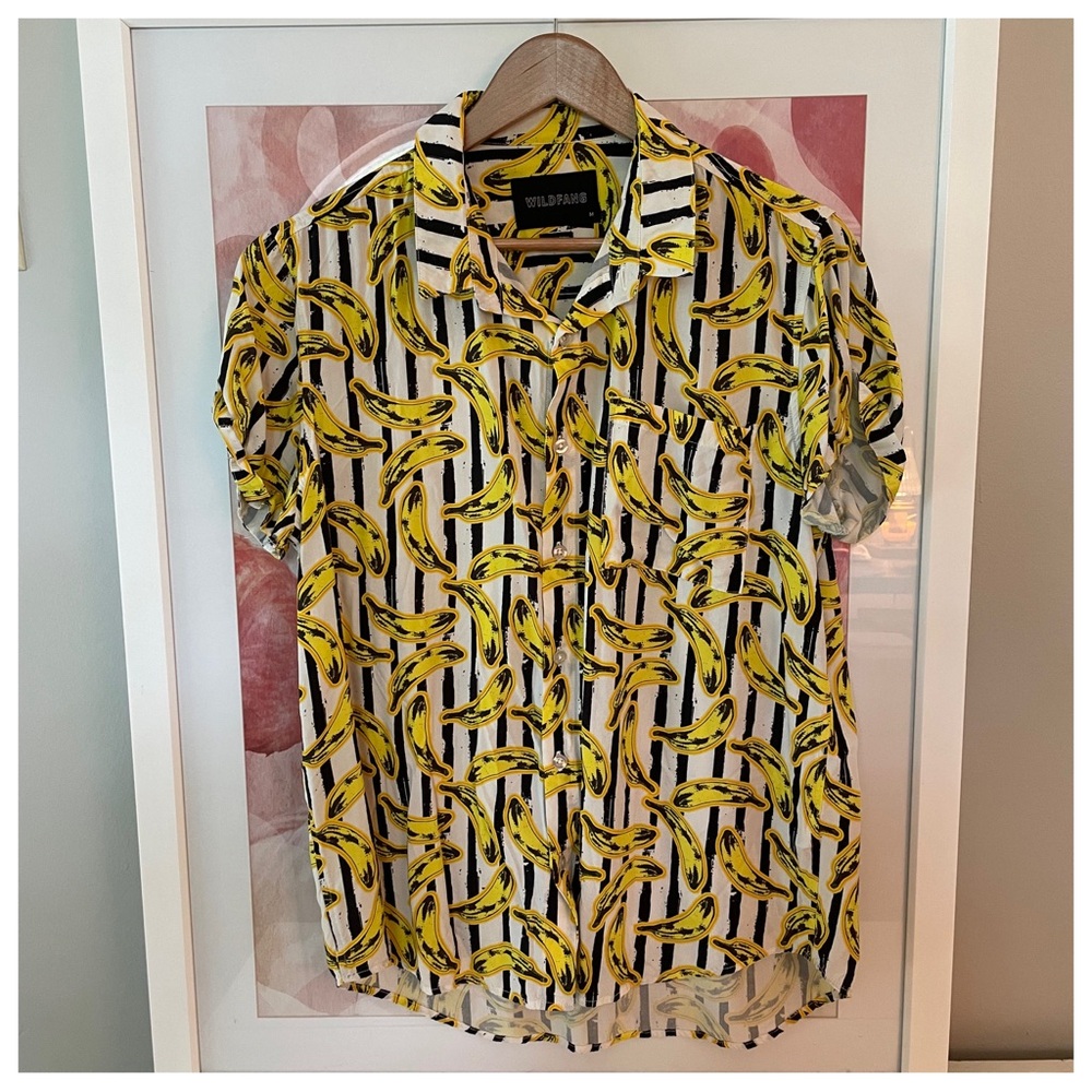 Wildfang Yellow Banana Stripe Shirt